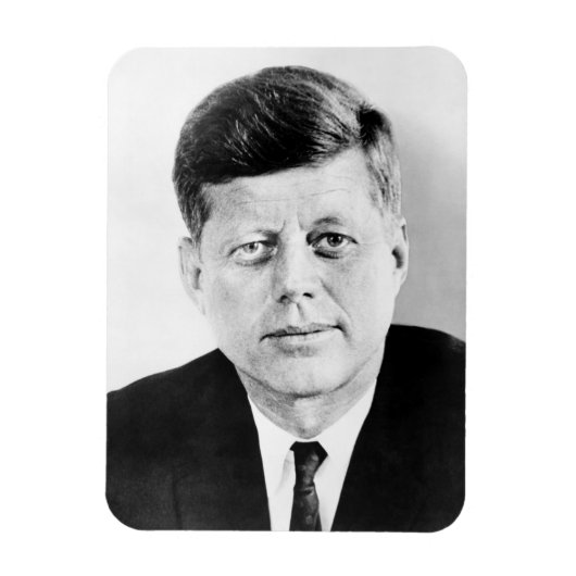 John Jack Kennedy President Witte Huis Magneet (Verticaal)