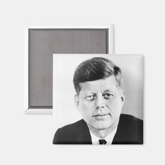 John Jack Kennedy President Witte Huis Magneet (Voorkant / Achterkant)