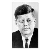 John Jack Kennedy President Witte Huis Magnetisch Visitekaartje (Voorkant Verticaal)
