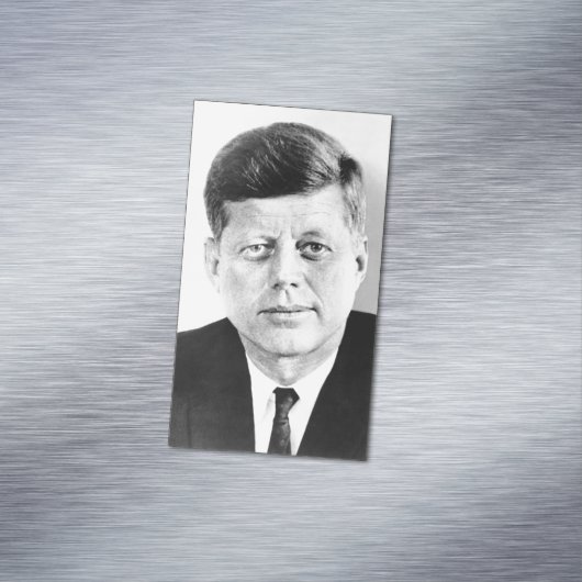 John Jack Kennedy President Witte Huis Magnetisch Visitekaartje (Voorbeeld)