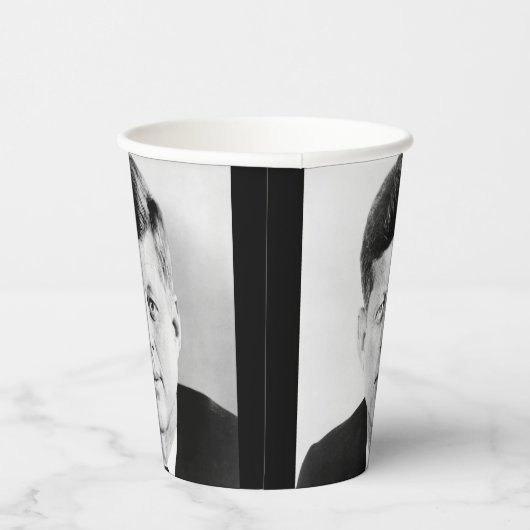 John Jack Kennedy President Witte Huis Papieren Bekers (Rechts)