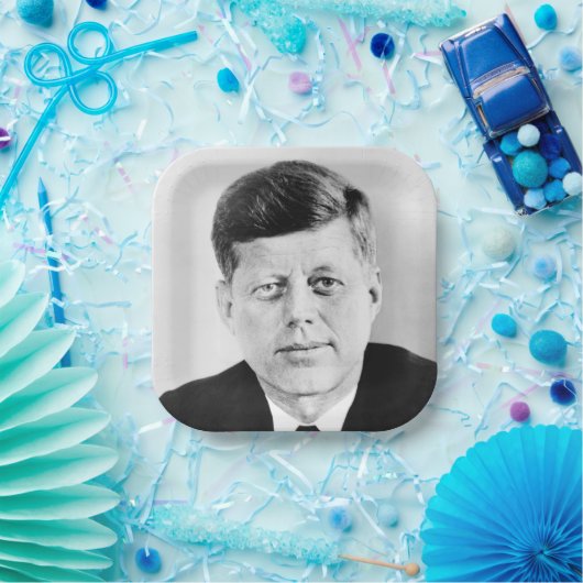 John Jack Kennedy President Witte Huis Papieren Bordje (Feest)