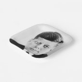 John Jack Kennedy President Witte Huis Papieren Bordje (Gebogen)