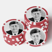 John Jack Kennedy President Witte Huis Poker Chips (Opstapeling)
