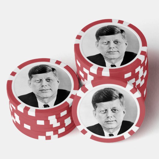 John Jack Kennedy President Witte Huis Poker Chips (Opstapeling)