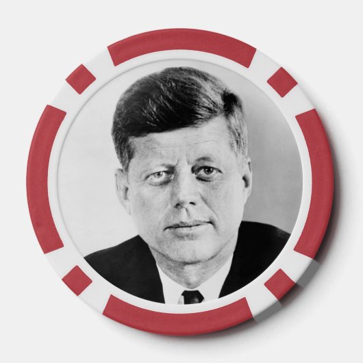John Jack Kennedy President Witte Huis Poker Chips (Achterkant)