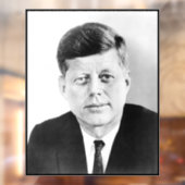 John Jack Kennedy President Witte Huis Raamsticker (Vel 2)