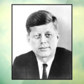 John Jack Kennedy President Witte Huis Raamsticker (Vel 3)