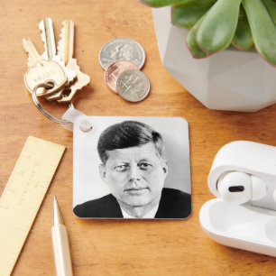 John Jack Kennedy President Witte Huis Sleutelhanger