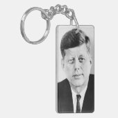 John Jack Kennedy President Witte Huis Sleutelhanger (Voorkant Links)