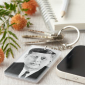 John Jack Kennedy President Witte Huis Sleutelhanger (Voorkant Rechts)