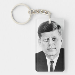 John Jack Kennedy President Witte Huis Sleutelhanger