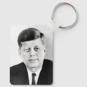 John Jack Kennedy President Witte Huis Sleutelhanger (Achterkant)