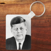 John Jack Kennedy President Witte Huis Sleutelhanger (Achterkant)