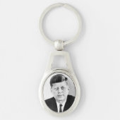 John Jack Kennedy President Witte Huis Sleutelhanger (Voorkant)