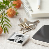 John Jack Kennedy President Witte Huis Sleutelhanger (Zijkant)