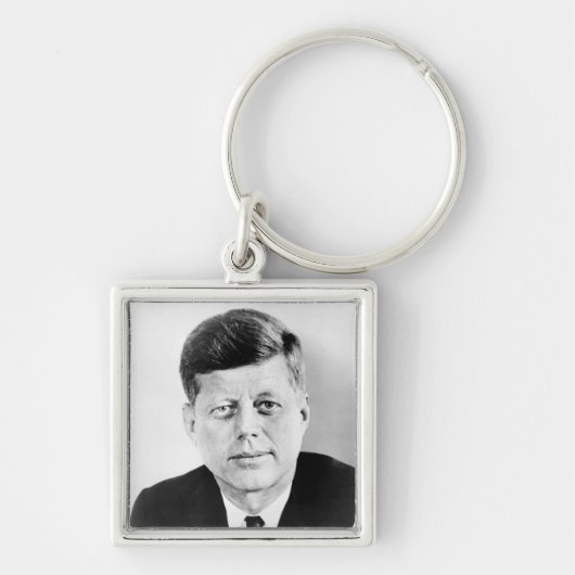 John Jack Kennedy President Witte Huis Sleutelhanger (Voorkant)