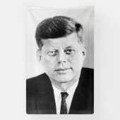 John Jack Kennedy President Witte Huis Spandoek (Verticaal)