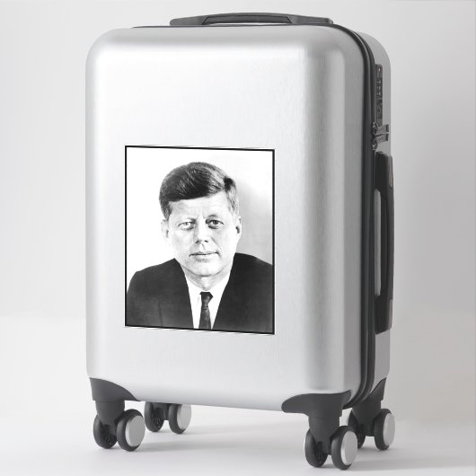 John Jack Kennedy President Witte Huis Sticker (Koffer)
