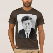 John Jack Kennedy President Witte Huis T-shirt (Voorkant)