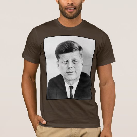 John Jack Kennedy President Witte Huis T-shirt (Voorkant)