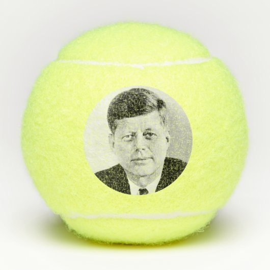 John Jack Kennedy President Witte Huis Tennisballen (Voorkant)