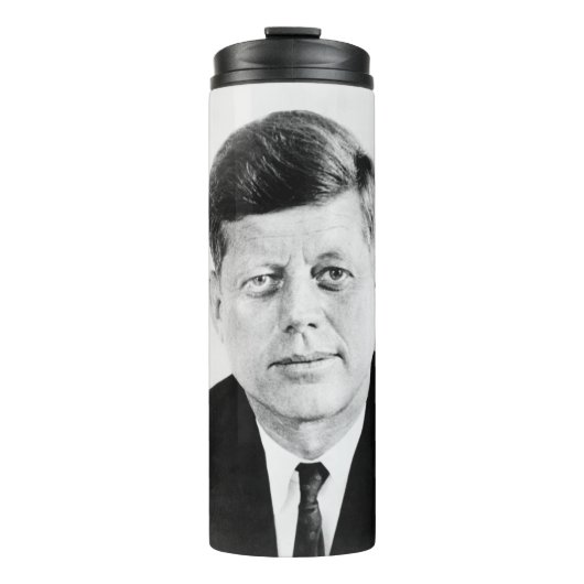 John Jack Kennedy President Witte Huis Thermosbeker (Voorkant)