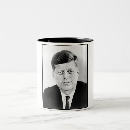 John Jack Kennedy President Witte Huis Tweekleurige Koffiemok (Center)
