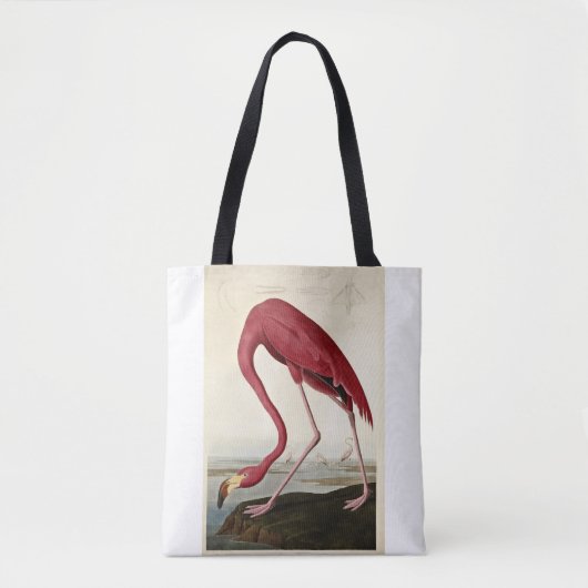 John James Audubon, American Flamingo; Tote Bag (Voorkant)