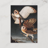 John James Audubon Barn Owls Visitekaartje (Voorkant)