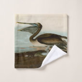 John James Audubon Brown Pelican Artwork schildere Bad Handdoek (Wasdoekje)