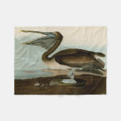 John James Audubon Brown Pelican Artwork schildere Fleece Deken (Voorkant (Horizontaal))