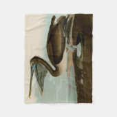 John James Audubon Brown Pelican Artwork schildere Fleece Deken (Voorkant)