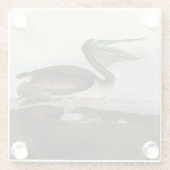 John James Audubon Brown Pelican Artwork schildere Glazen Onderzetter (Achterkant)