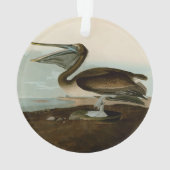 John James Audubon Brown Pelican Artwork schildere Ornament (achterkant)