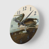 John James Audubon Brown Pelican Artwork schildere Ronde Klok (Hoek)