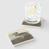 John James Audubon Brown Pelican Artwork schildere Stenen Onderzetter (Zijkant)