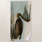 John James Audubon Brown Pelican Artwork schildere Strandlaken (Voorkant)
