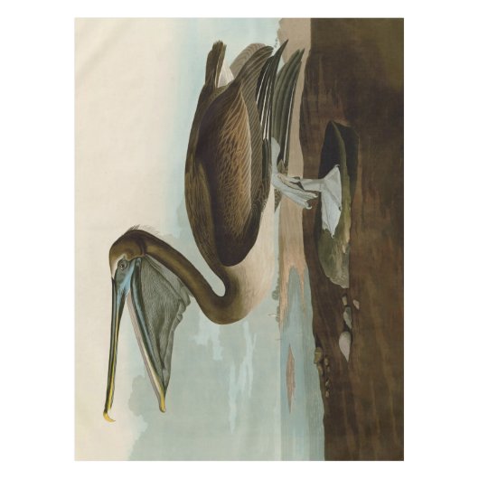 John James Audubon Brown Pelican Artwork schildere Tafelkleed (Voorkant)