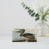 John James Audubon Brown Pelican Artwork schildere Visitekaartje (Staand voorkant)