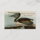 John James Audubon Brown Pelican Artwork schildere Visitekaartje (Voorkant)