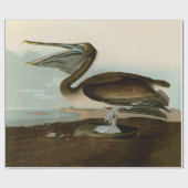 John James Audubon Bruine Pelikaan Kunstwerk Schil Cadeaupapier (Vlak)