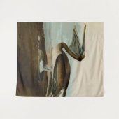 John James Audubon Bruine Pelikaan Kunstwerk Schil Wandkleed (Voorkant (horizontaal))