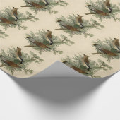 John James Audubon Cedar Waxwing Vogelprint Cadeaupapier (Hoek)