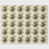 John James Audubon Cedar Waxwing Vogelprint Cadeaupapier (Vlak)