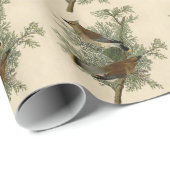 John James Audubon Cedar Waxwing Vogelprint Cadeaupapier (Rol Hoek)
