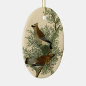 John James Audubon Cedar Waxwing Vogelprint Keramisch Ornament (Rechts)