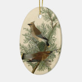 John James Audubon Cedar Waxwing Vogelprint Keramisch Ornament (Links)