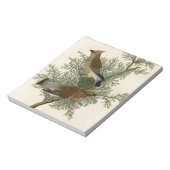 John James Audubon Cedar Waxwing Vogelprint Notitieblok (Linkerzijde)