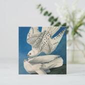 John James Audubon - Gyrfalcon Feestdagenkaart (Staand voorkant)